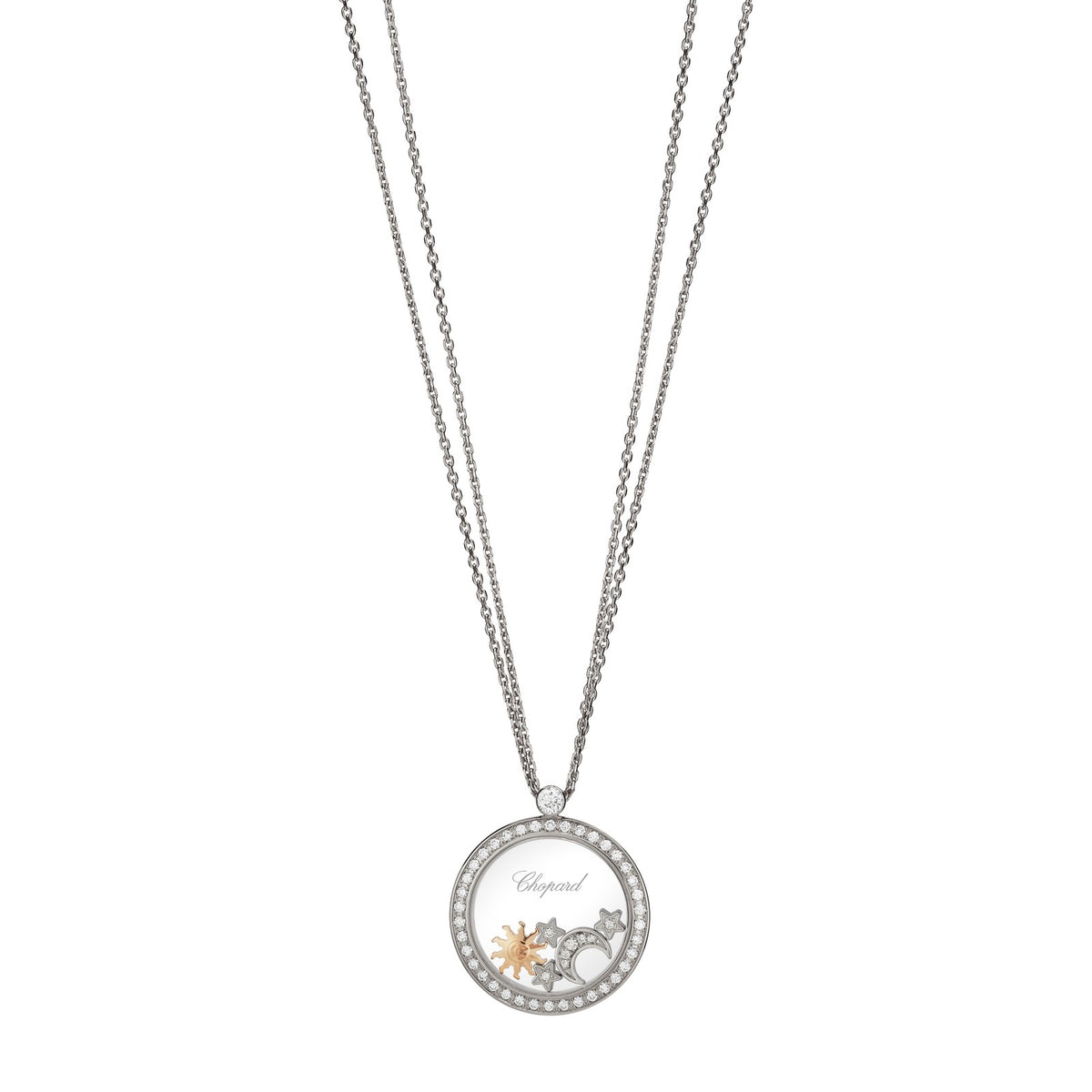 Chopard Happy Diamonds pendant in 18k ethical white gold with diamonds