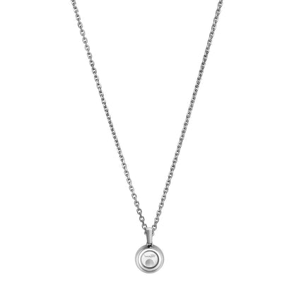 Chopard Happy Diamonds pendant in 18k ethical white gold with moving diamonds, view 4
