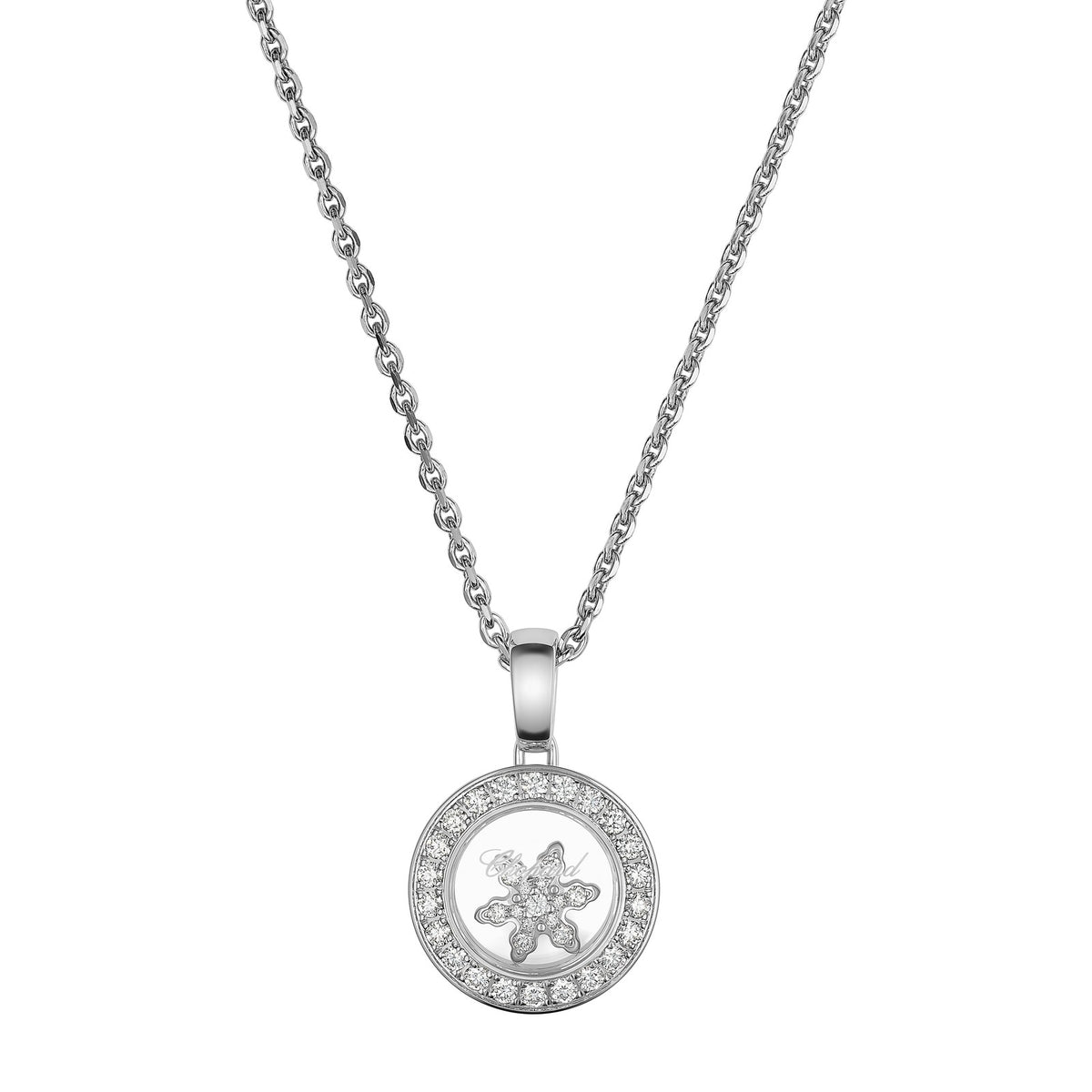 Chopard Happy Diamonds pendant in 18k ethical white gold with diamonds