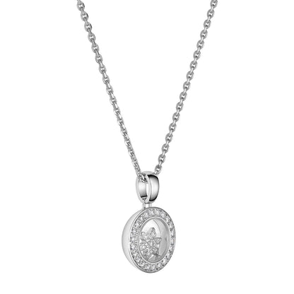 Chopard Happy Diamonds pendant in 18k ethical white gold with diamonds, view 2