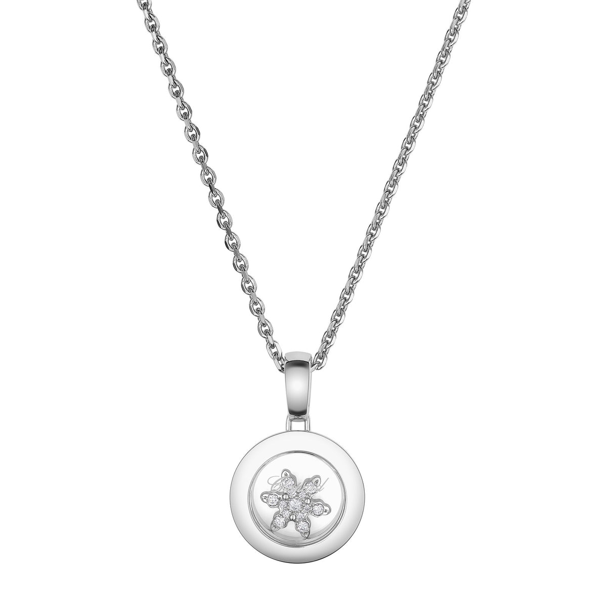 Chopard Happy Diamonds pendant in 18k ethical white gold with diamonds