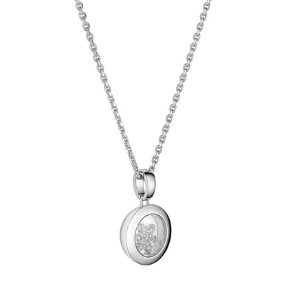 Chopard Happy Diamonds pendant in 18k ethical white gold with diamonds, view 2