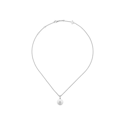 Chopard Happy Diamonds pendant in 18k ethical white gold with diamonds, view 3