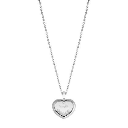 Chopard Happy Diamonds pendant in 18k ethical white gold with moving diamonds, view 4