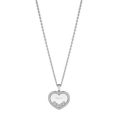 Chopard Happy Diamonds pendant in 18k ethical white gold with moving diamonds