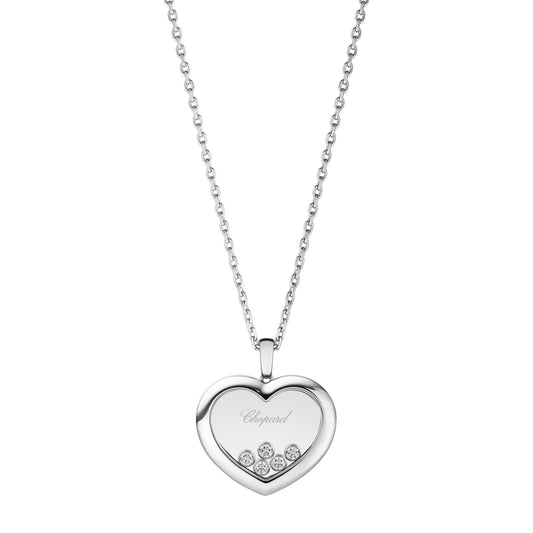 Chopard Happy Diamonds pendant in 18k ethical white gold with moving diamonds