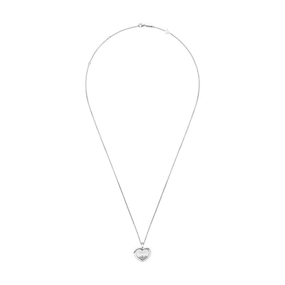 Chopard Happy Diamonds pendant in 18k ethical white gold with moving diamonds, view 3
