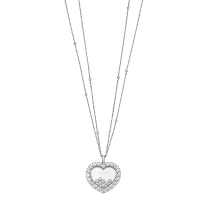 Chopard Happy Diamonds pendant in 18k ethical white gold with moving diamonds