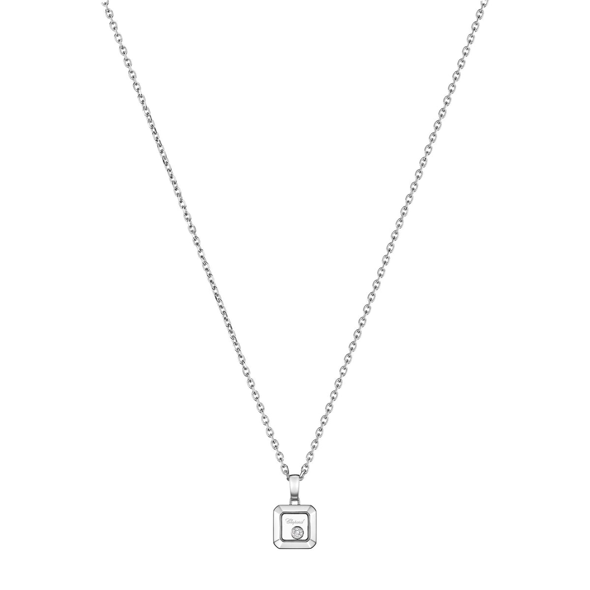 Chopard Happy Diamonds pendant in 18k ethical white gold with moving diamonds