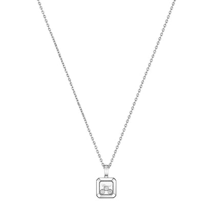 Chopard Happy Diamonds pendant in 18k ethical white gold with moving diamonds