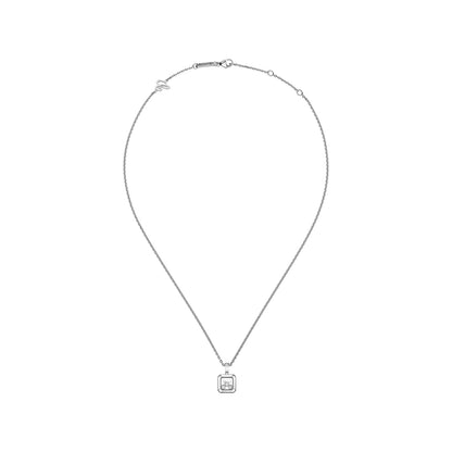Chopard Happy Diamonds pendant in 18k ethical white gold with moving diamonds, view 3