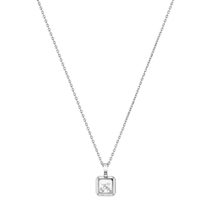 Chopard Happy Diamonds pendant in 18k ethical white gold with moving diamonds, view 4