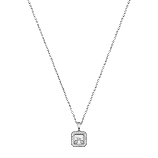 Chopard Happy Diamonds pendant in 18k ethical white gold with moving diamonds