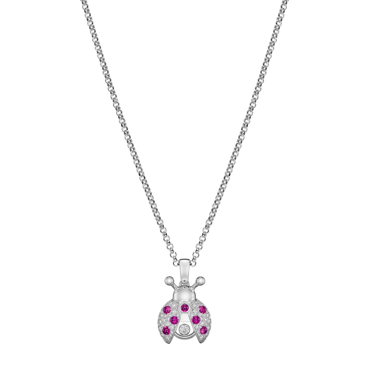 Chopard Happy Diamonds pendant in 18k ethical white gold with moving diamonds