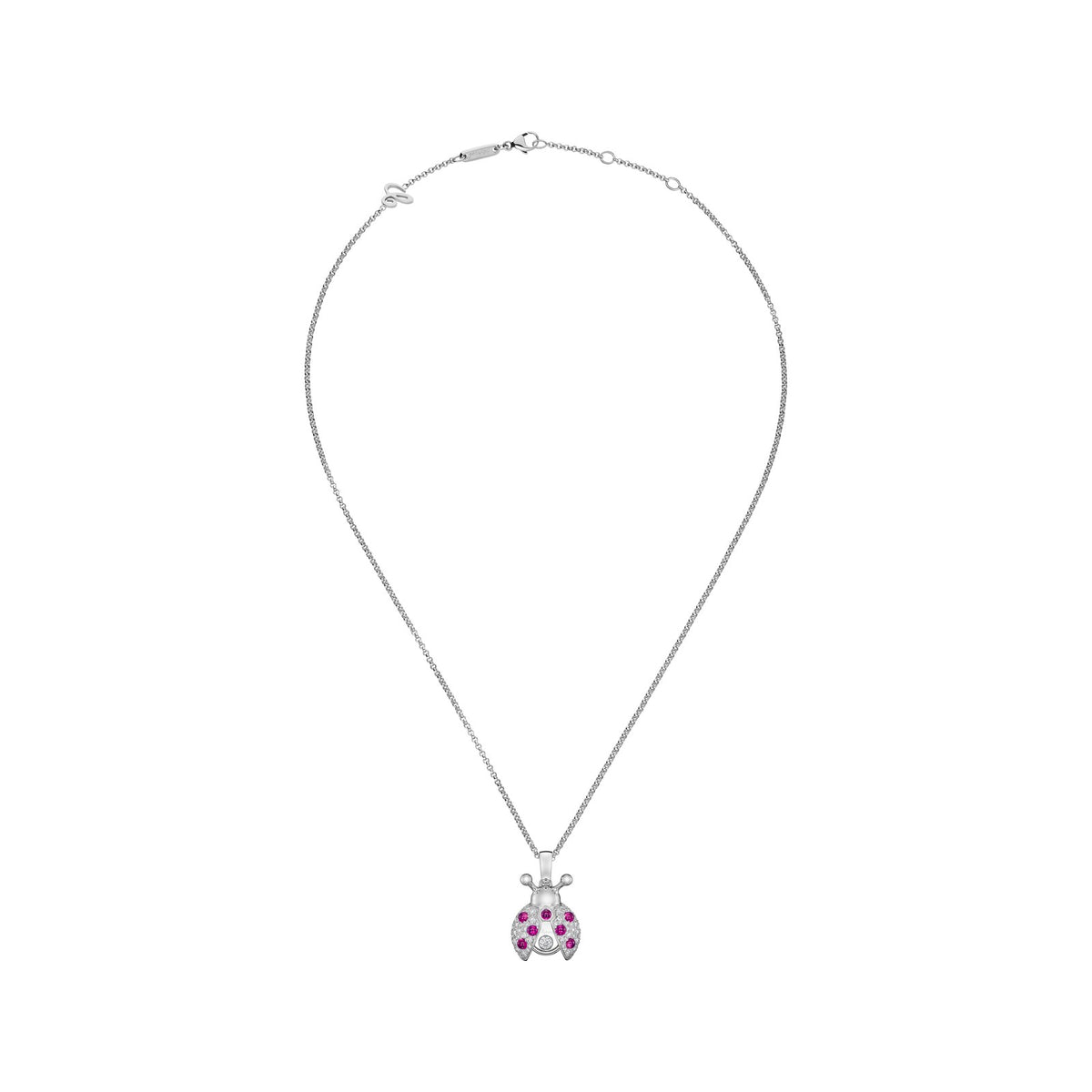 Chopard Happy Diamonds pendant in 18k ethical white gold with moving diamonds, view 3