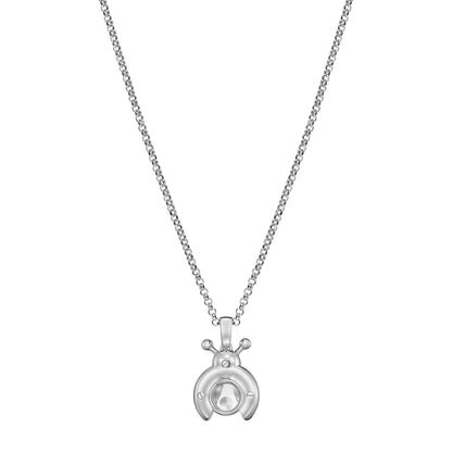 Chopard Happy Diamonds pendant in 18k ethical white gold with moving diamonds, view 4