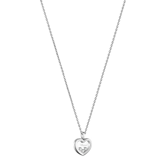 Chopard Happy Diamonds pendant in 18k ethical white gold with diamonds, view 2