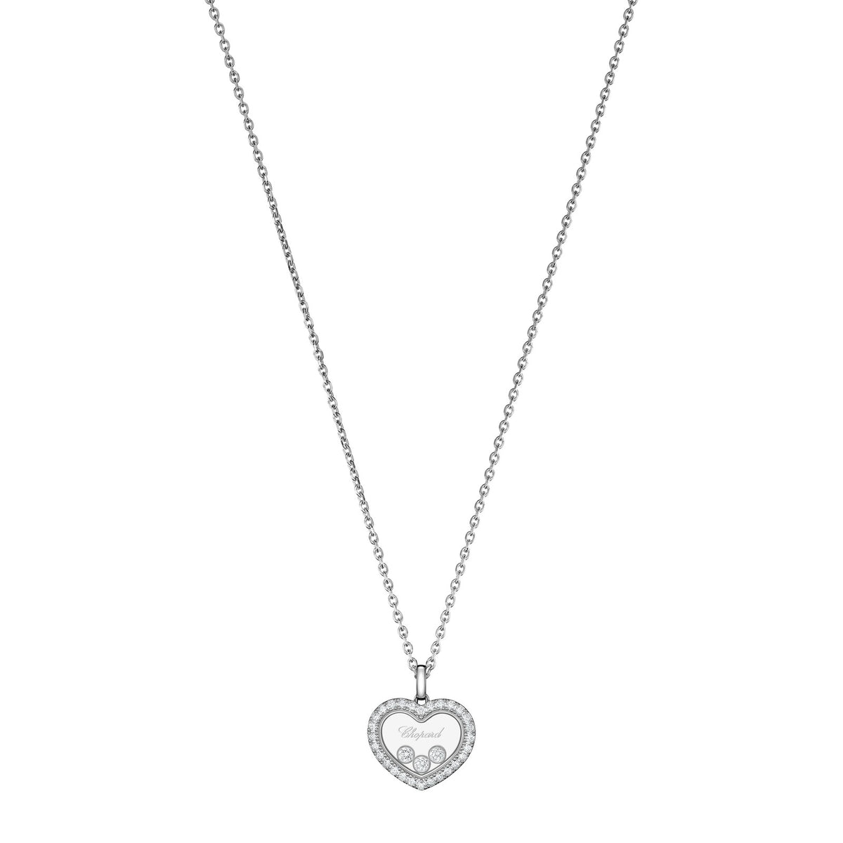 Chopard Happy Diamonds pendant in 18k ethical white gold with diamonds