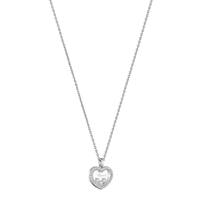 Chopard Happy Diamonds pendant in 18k ethical white gold with diamonds, view 2