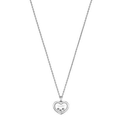 Chopard Happy Diamonds pendant in 18k ethical white gold with diamonds, view 4