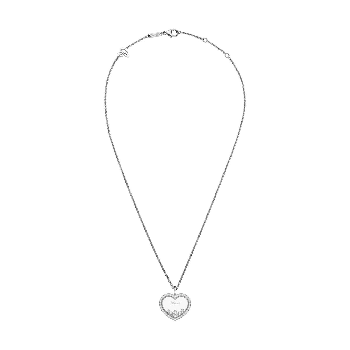 Chopard Happy Diamonds pendant in 18k ethical white gold, view 3