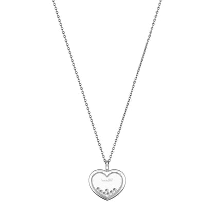 Chopard Happy Diamonds pendant in 18k ethical white gold, view 4
