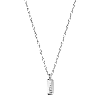 Chopard Happy Diamonds pendant in 18k ethical white gold with diamonds, view 2
