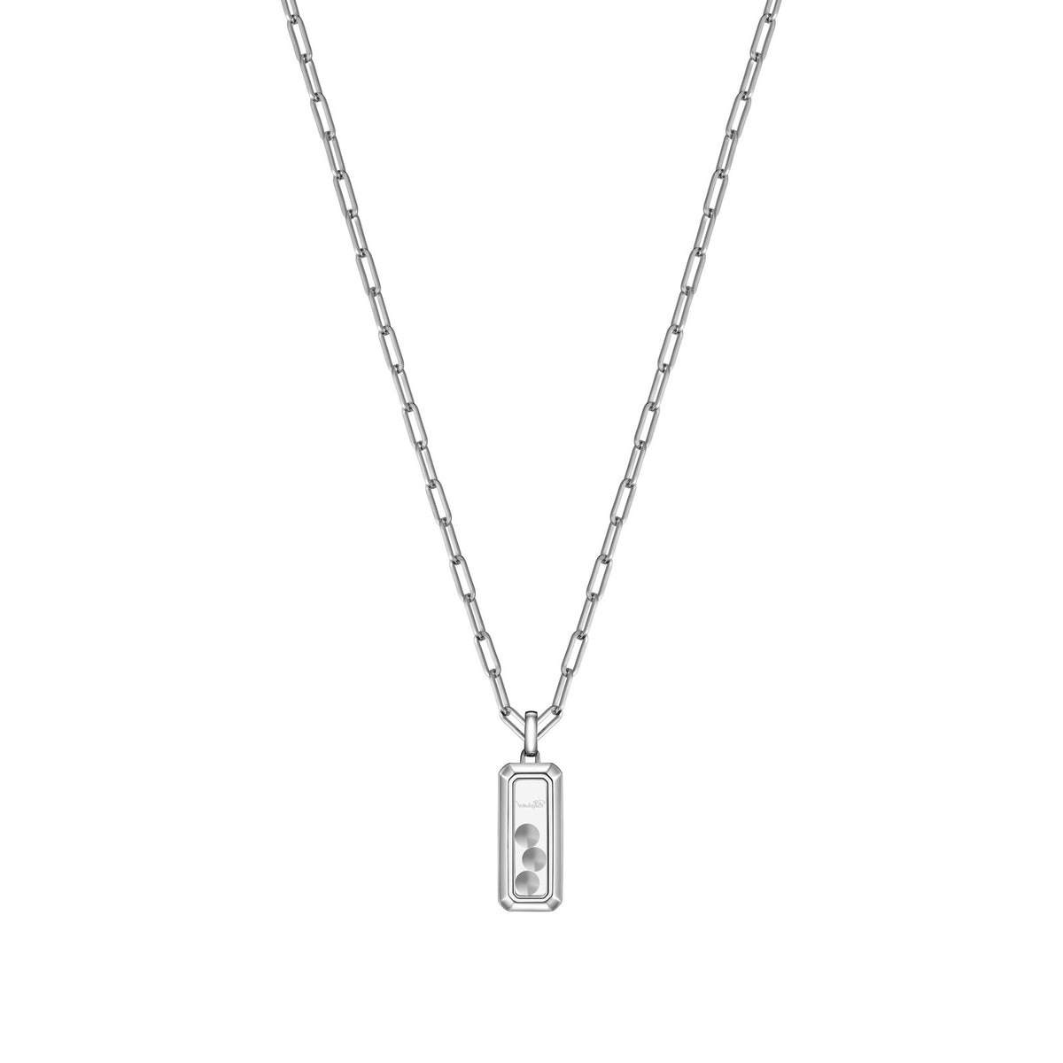 Chopard Happy Diamonds pendant in 18k ethical white gold with diamonds, view 4
