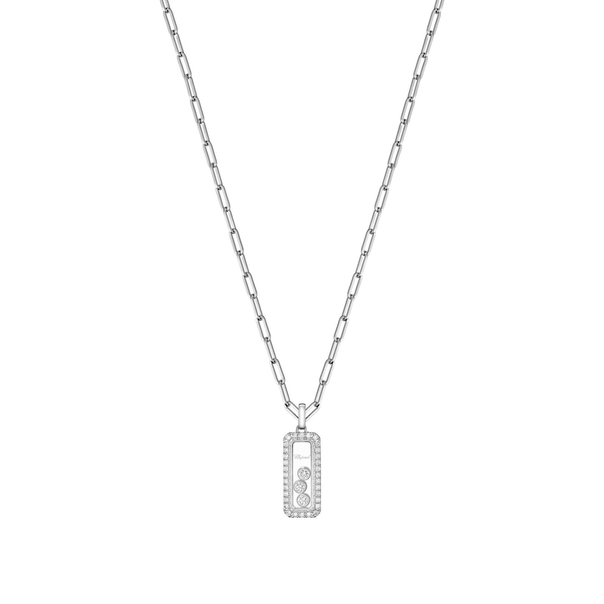 Chopard Happy Diamonds pendant in 18k ethical white gold with diamonds