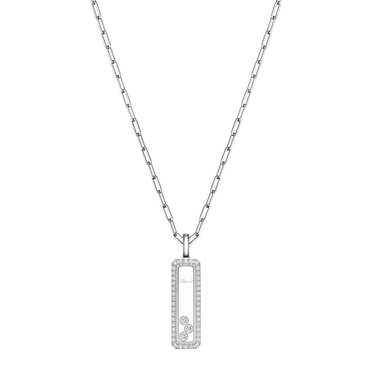 Chopard Happy Diamonds pendant in 18k ethical white gold with diamonds