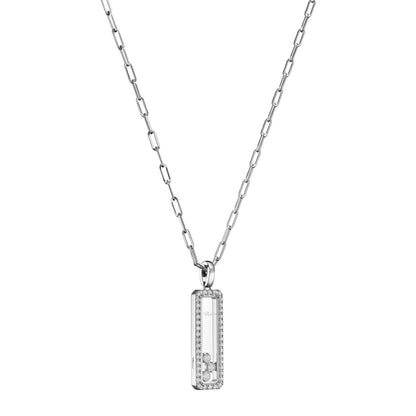 Chopard Happy Diamonds pendant in 18k ethical white gold with diamonds, view 2