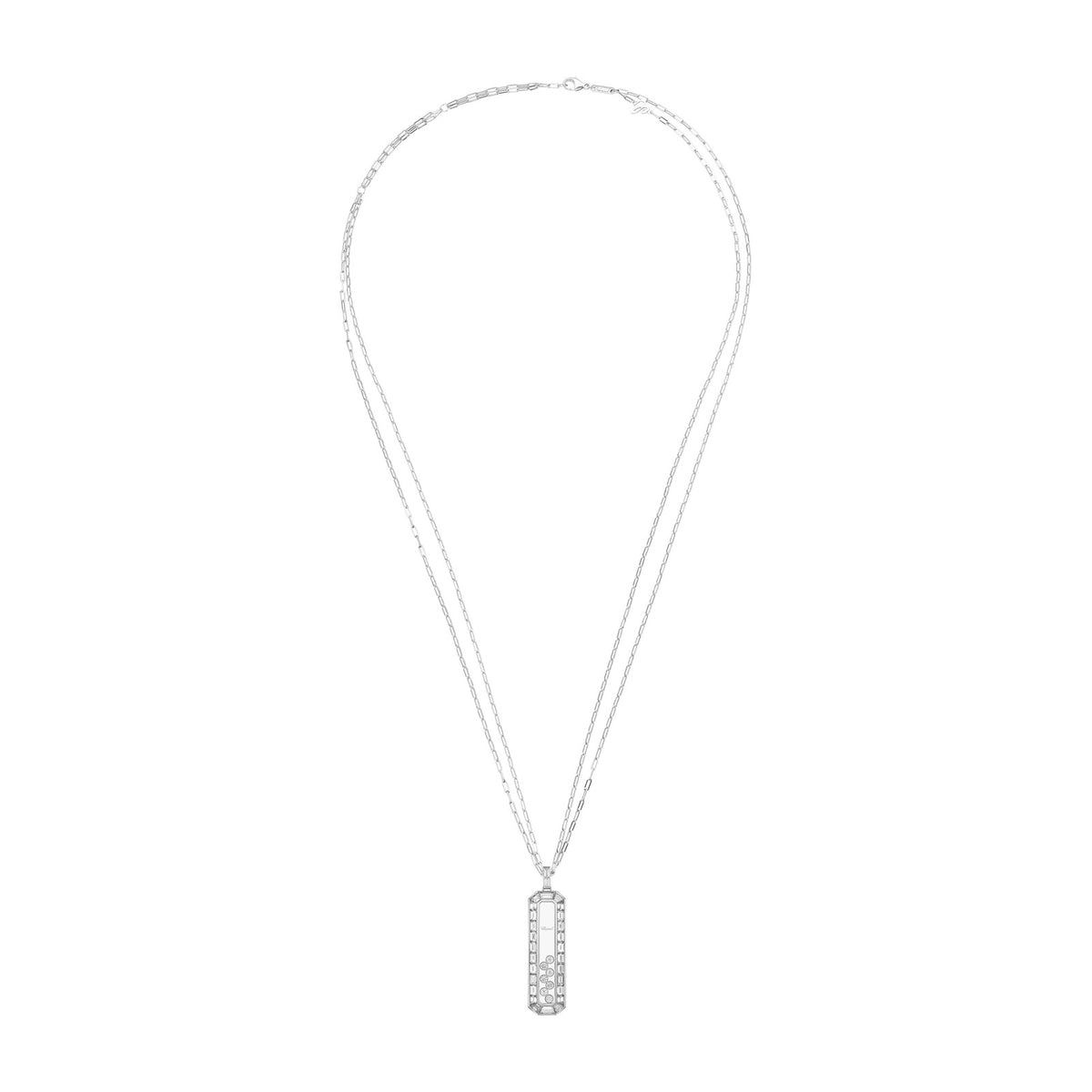 Chopard Happy Diamonds pendant in 18k ethical white gold, view 3