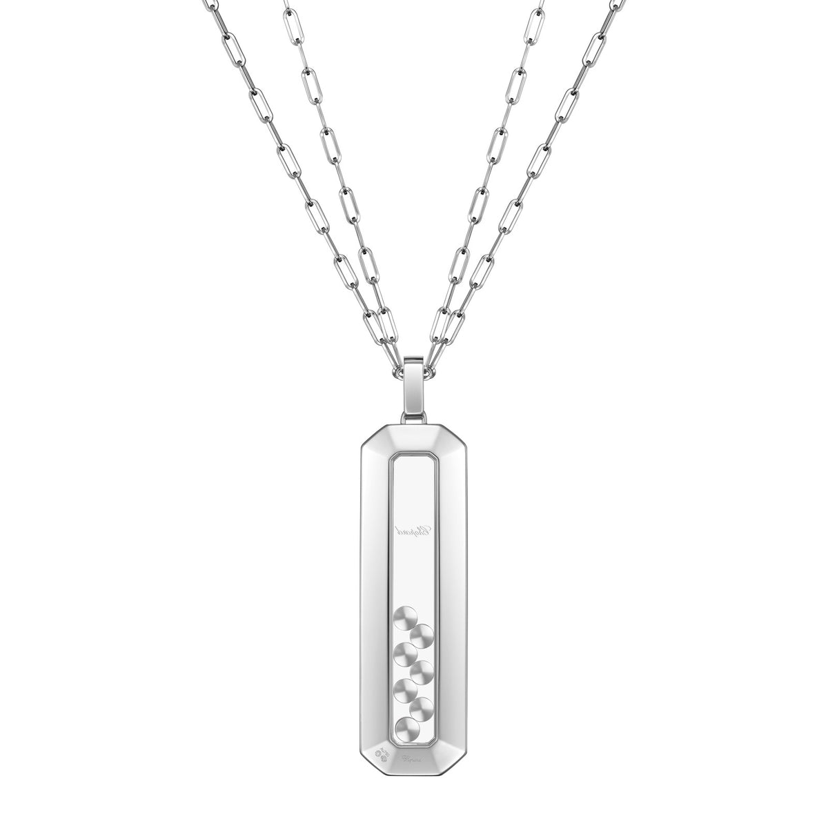 Chopard Happy Diamonds pendant in 18k ethical white gold, view 4