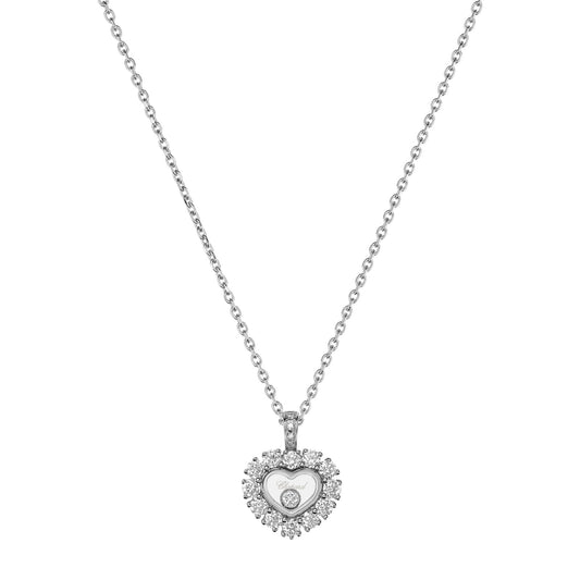 Chopard Happy Diamonds pendant in 18k ethical white gold with moving diamonds