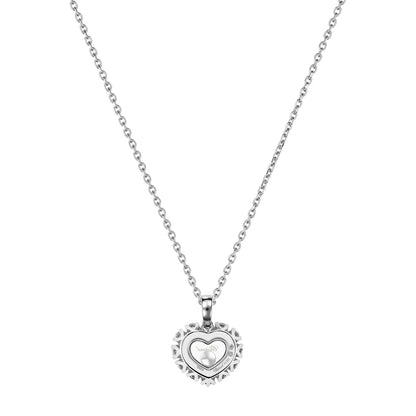 Chopard Happy Diamonds pendant in 18k ethical white gold with moving diamonds, view 4