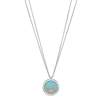 Chopard Happy Diamonds pendant in 18k ethical white and rose gold with moving diamonds