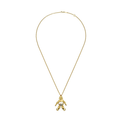 Chopard Happy Diamonds pendant in 18k ethical yellow gold with diamonds, sapphires and emeralds, view 3