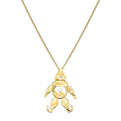 Chopard Happy Diamonds pendant in 18k ethical yellow gold with diamonds, sapphires and emeralds, view 4