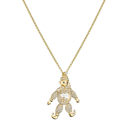 Chopard Happy Diamonds pendant in 18k ethical yellow gold with sapphires, view 2