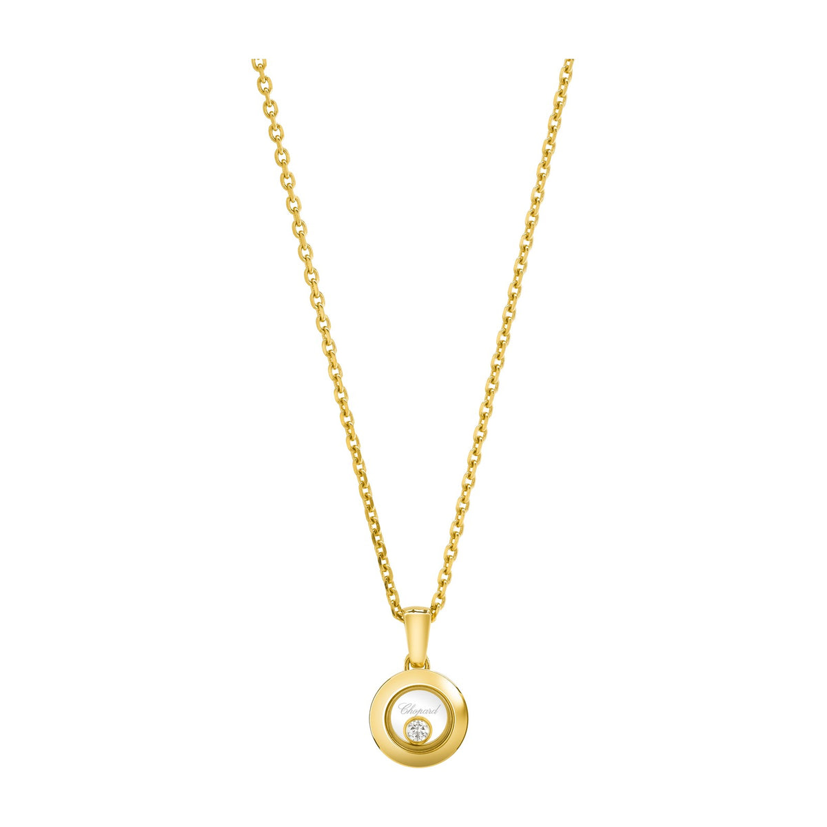 Chopard Happy Diamonds pendant in 18k ethical yellow gold with moving diamonds