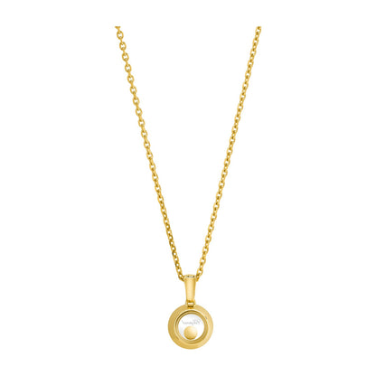 Chopard Happy Diamonds pendant in 18k ethical yellow gold with moving diamonds, view 4