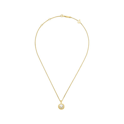 Chopard Happy Diamonds pendant in 18k ethical yellow gold with moving diamonds, view 3
