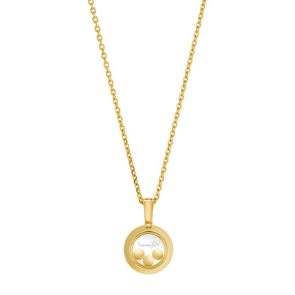 Chopard Happy Diamonds pendant in 18k ethical yellow gold with moving diamonds, view 4