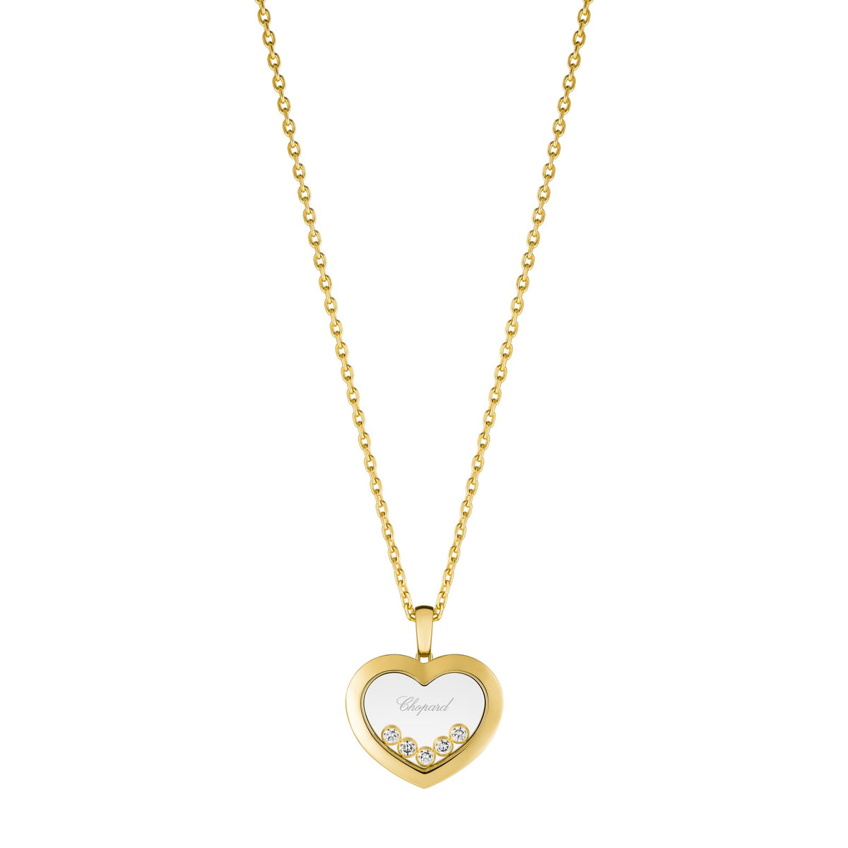Chopard Happy Diamonds pendant in 18k ethical yellow gold with moving diamonds