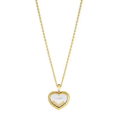 Chopard Happy Diamonds pendant in 18k ethical yellow gold with moving diamonds, view 4