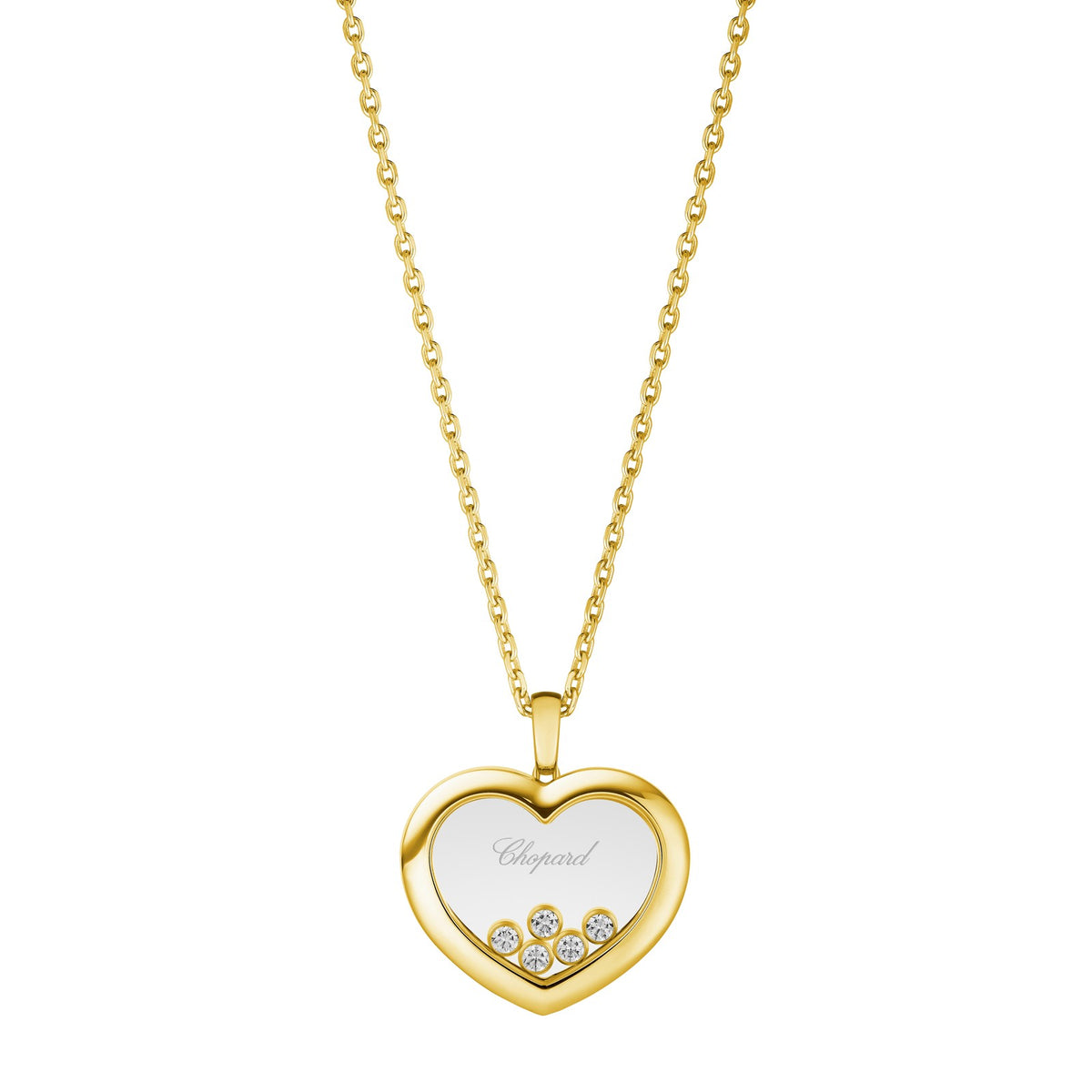 Chopard Happy Diamonds pendant in 18k ethical yellow gold with moving diamonds
