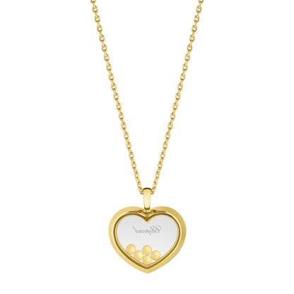 Chopard Happy Diamonds pendant in 18k ethical yellow gold with moving diamonds, view 4