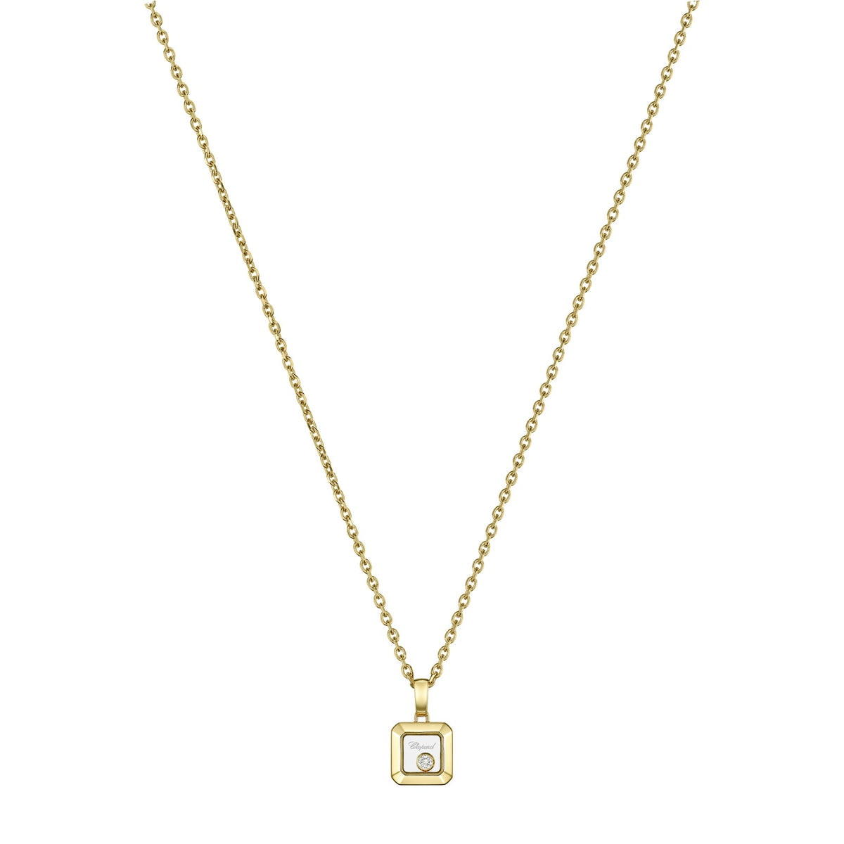 Chopard Happy Diamonds pendant in 18k ethical yellow gold with moving diamonds