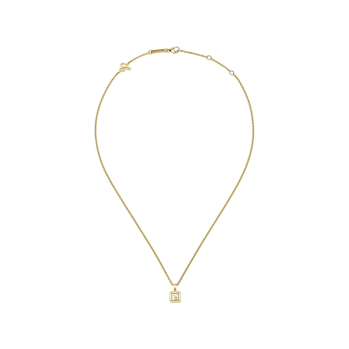 Chopard Happy Diamonds pendant in 18k ethical yellow gold with moving diamonds, view 3