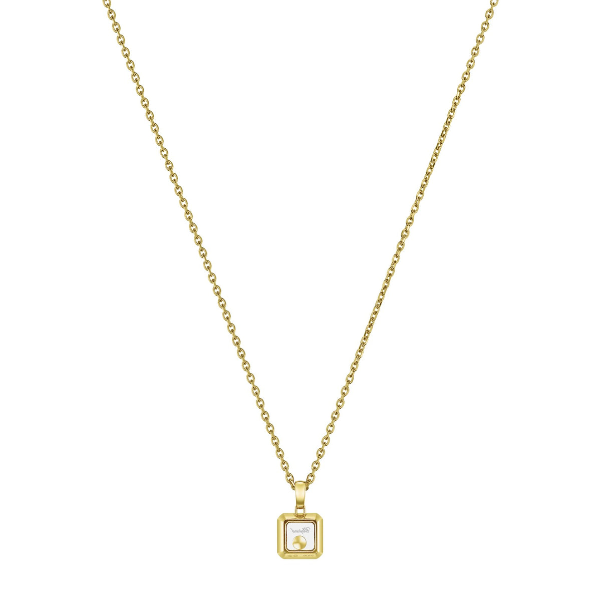 Chopard Happy Diamonds pendant in 18k ethical yellow gold with moving diamonds, view 4